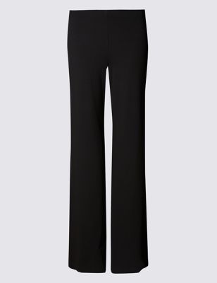 Salt and Pepper Cropped Wide Leg Trouser